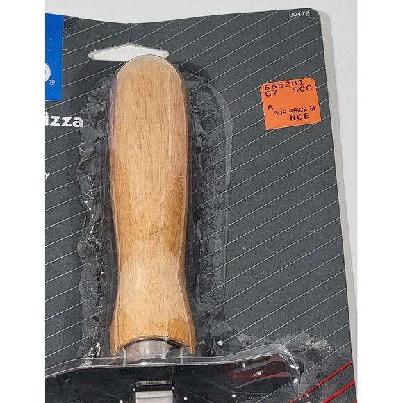 EKCO Jumbo Pizza Cutter w/ 3.25" Stainless Steel Slicer Wheel & Wood Handle. - Picture 3 of 12